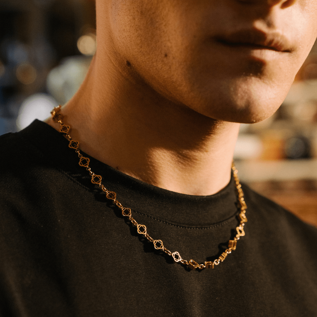 【SURGERY】l cloverlink necklace SURGERY : 써저리] surgery metal cloverlink necklace - SAMPLAS