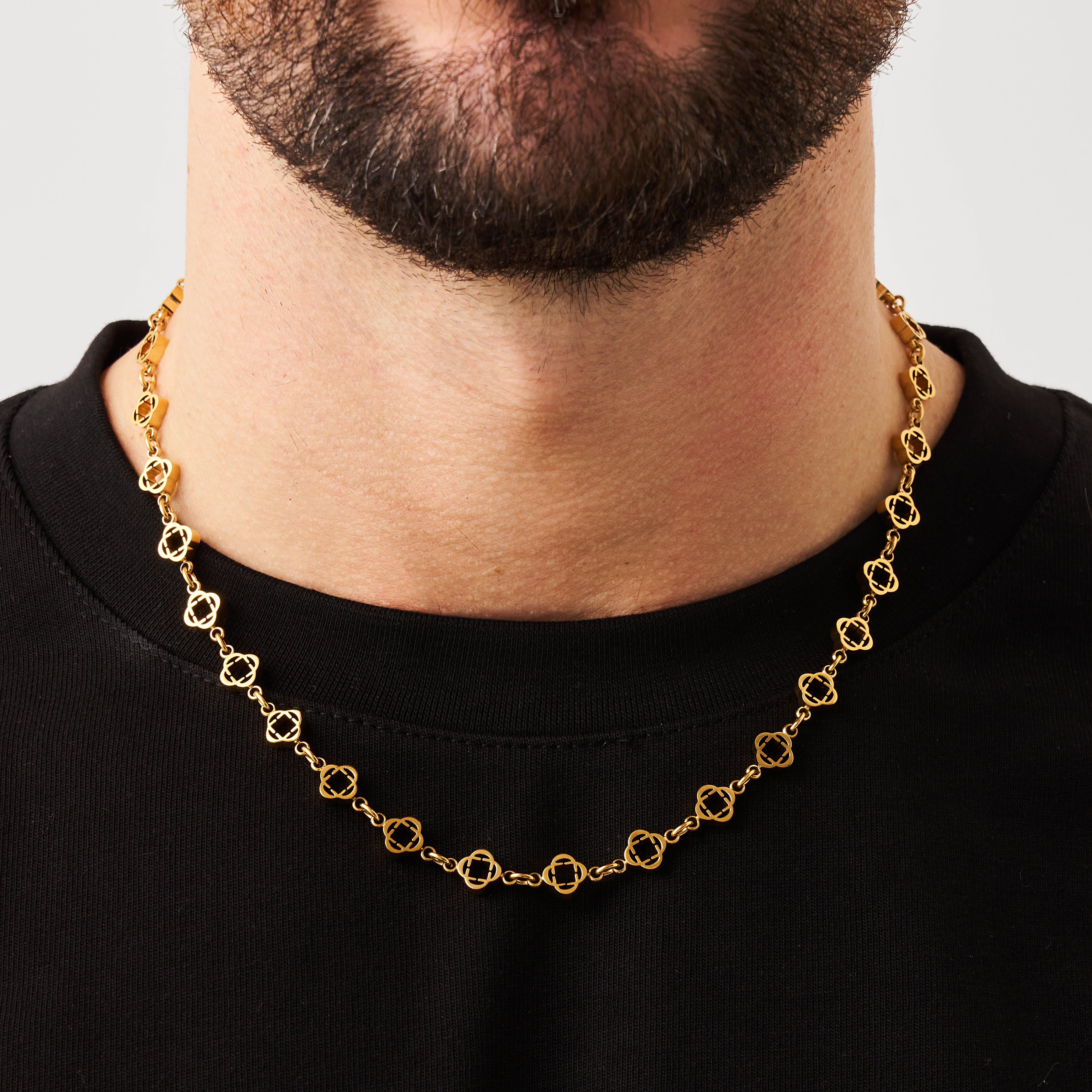 【SURGERY】l cloverlink necklace SURGERY : 써저리] surgery metal cloverlink necklace - SAMPLAS